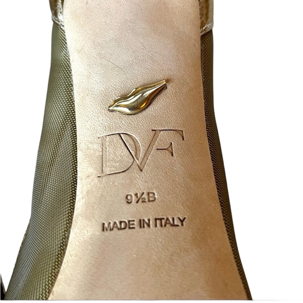 DVF Gold Mesh Stiletto Heels 9.5 - Picture 7 of 11